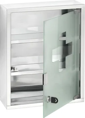 Immagine prodotto di Armadietto per medicinali WENKO 30x12x40 cm Contenitore per medicinali bagno 3 ripiani anta