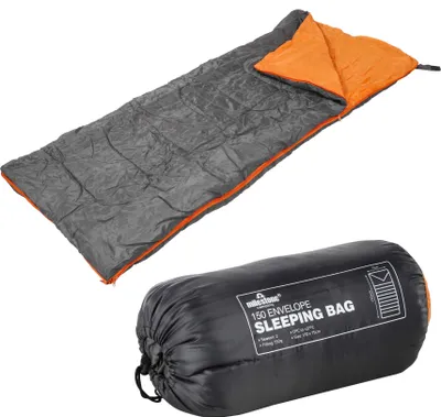 Produktbild von Schlafsack - 2 Wege Reißverschluss - L: 170cm - inkl. Tragetasche - Anthrazit/Orange
