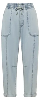 Produktbild von Hellblaue Lyocell Jogpant Hose Größe 46 mit elastischem Bund
