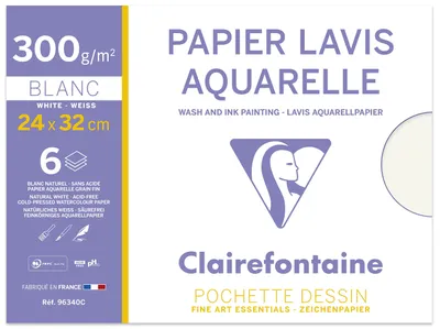 Produktbild von Clairefontaine 3329680963403, Kunstpapier, 300 g/m², 6 Blätter
