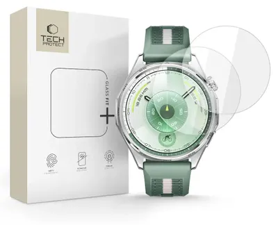 Obrázok produktu pre Tech-Protect Glass Fit+ 2 ks tvrdené sklo pre Huawei Watch GT 6 46 mm - priehľadné