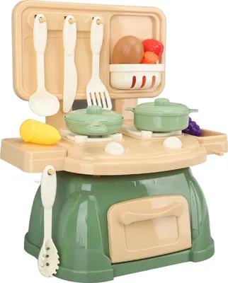 Image de Cuisine Set d'ustensiles Enfants Cuisine Réaliste Fille Bébé Jouet Ménager Vert