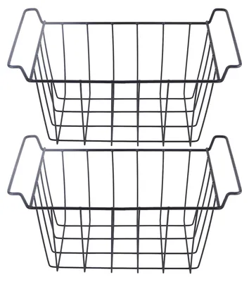 Produktbild von Set von 2 Freistehenden Gefrierkörben für den Gefrierschrank, Metallorganisatoren