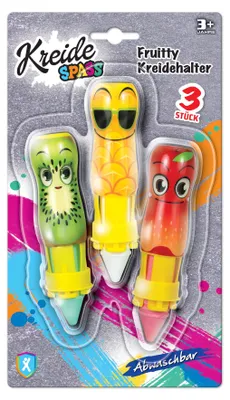 Immagine prodotto di Divertimento con i gessetti Fruitty Portagessetti 3 pezzi