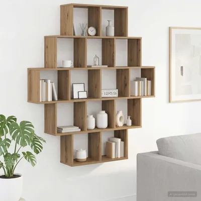 Produktbild von Maison Exclusive - Wandregal Artisan-Eiche 120 x 20 x 136 cm Holzwerkstoff