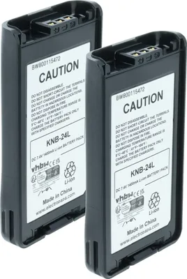 Produktbild von vhbw 2x Akku kompatibel mit Kenwood TK-3360M, TK-3360E, TK-3360, TK-3178 Funkgerät, Walkie Talkie (1400 mAh, 7,4 V, Li-Ion)