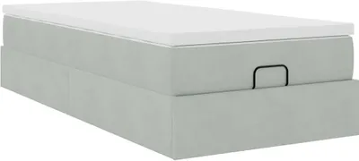 Immagine prodotto di Struttura Letto Pouf con Materasso 90x200 cm in Velluto