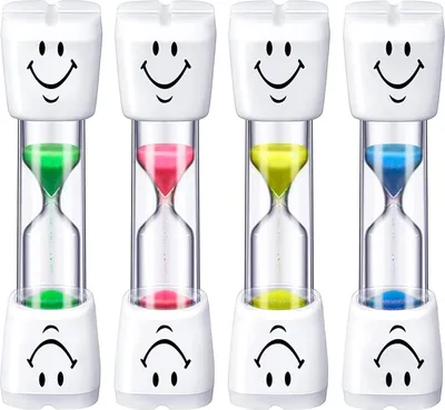 Produktbild von PIQIUQIU 4 Stück Sanduhr-Timer, 3 Minuten, zufällige Farben