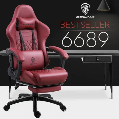 Obrázok produktu pre Herná stolička - Kancelárska stolička - Kancelárske kreslo - Herná stolička - Ergonomická stolička - Červená