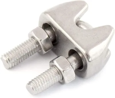 Productafbeelding van Kabelklemmen - Draadklemmen Staal - Vastzetten Staalkabels - Roestvrij Staal - 3 mm - Zilverkleurig