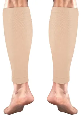 Produktbild von Kompression Wadenbandage 2 Stück für Herren & Damen, Stützstrümpfe für Sport, Laufen, Schwellung, Erholung, Beige