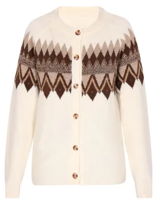 Produktbild von Gaya damen pullover - wollweiss mehrfarbig, XL/XXL