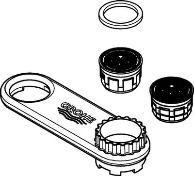 Produktbild von Grohe Eurodisc Cosmopolitan / Europlus / K7 Durchflussbegrenzer für Spültischbatterie chrom - 46711000