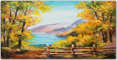 Produktbild von Coloray Bild aus Acryl 100 cm x 50 cm - Gehärtetes Acryl Acrylblock mit Bild Küche Wohnzimmer Wanddekoration Dekoration - Wald Meer Landschaft