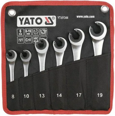 Produktbild von Ratelsleutelset aus Metall (8,10,13,14,17,19 mm)