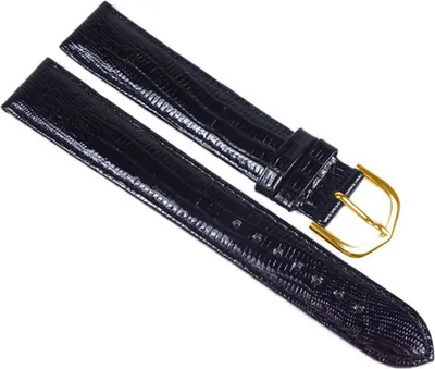 Produktbild von Minott Eidechs-Narbung Ersatzband Uhrenarmband Kalbsleder Band XL schwarz 23580G, Stegbreite:14mm