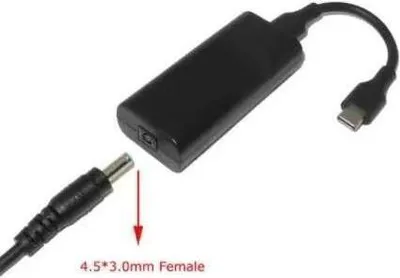 Image de CoreParts MBXUSBC-CO0006 Adaptateur de câble 4.5*3.0 USB-C Noir (MBXUSBC-CO0006)