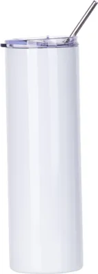Produktbild von craftcut - Tumbler-Becher mit Trinkhalm in Weiß - 900ml