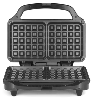 Doppel-Waffeleisen, antihaftbeschichtet, 900 W, belgische/amerikanische Waffeln