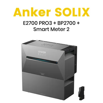 Produktbild von Anker SOLIX Solarbank 3 E2700 Pro Balkonkraftwerk mit BP2700x1 mit Smart Meter und Smart AI Eigenschaften，mit Energiespeicher 2.688kWh