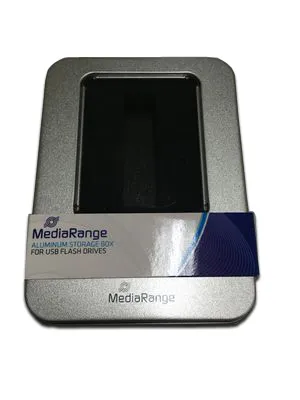 Zdjęcie produktu dla MediaRange Aluminium-Box Aufbewahrung von USB Sticks silber