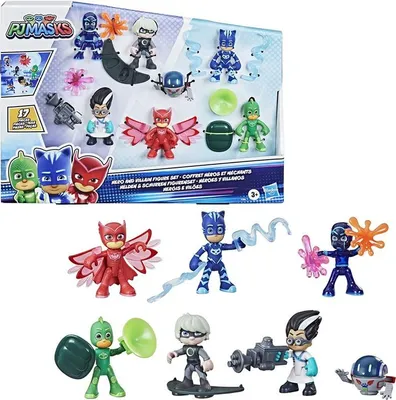 Obrázek produktu pro Velká sada figurek s příslušenstvím PJ Masks hrdinové a padouši.
