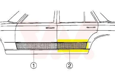 Obrázok produktu pre VAN WEZEL Dvere, karoséria zadné pravé pre MERCEDES-BENZ 123