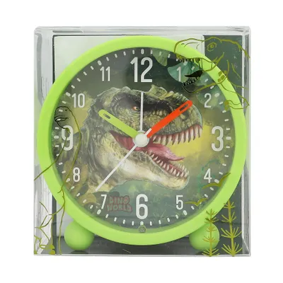 Productafbeelding van Depesche 0612691, Mechanische wekker, Dino, Rond, Groen, Binnenkant, Kinderwekker