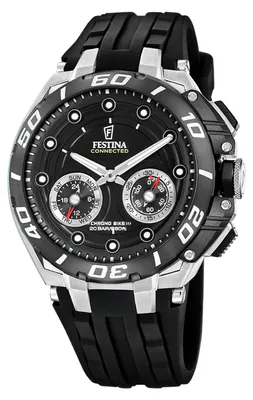 Produktbild von Festina F20763/3 Chrono Bike Connected Chronograph Uhr Herrenuhr Silikon Chrono Datum schwarz