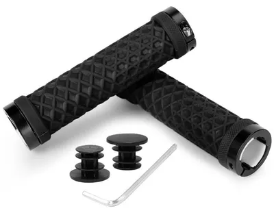 Immagine prodotto di Manopole ergonomiche per bicicletta, diametro 22,2 mm, lunghezza 120 mm, in gomma antiscivolo, colore nero