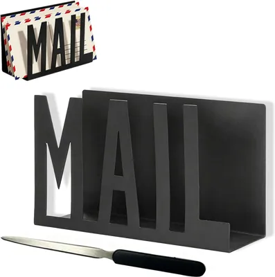 Imagen del producto de Soporte para cartas de metal, color , para escritorio, organizador, ideal para oficina y hogar
