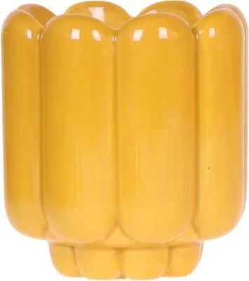Produktbild von Kolibri Home | Retro Shine Übertopf - Yellow - Ø9cm