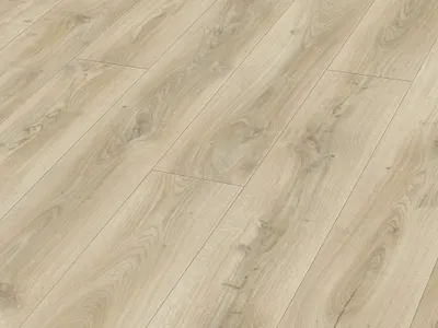 Produktbild von Meister | 2,709 m² | Braun 8mm Designboden Landhausdiele Schlosseiche Pure 6840, Klick Bodenbelag mit integrierter Trittschalddämmung, lichtecht und druckbeständig, für Fußbodenheizung geeignet