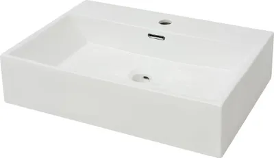Obrázok produktu pre vidaXL Umývadlo s otvorom na batériu Keramické biele 60,5x42,5x14,5 cm