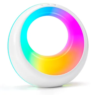 Produktbild von LED-Nachttischlampe, wiederaufladbare Tischlampe mit 7 RGB-Farben und 9 Modi, dimmbar mit Fernbedienung