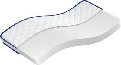 Zdjęcie produktu dla VidaXL 4013418, Pojedynczy/duży rozmiar, High density foam mattress, Niebieski, Biały, Poliester, Poliester, Pianka