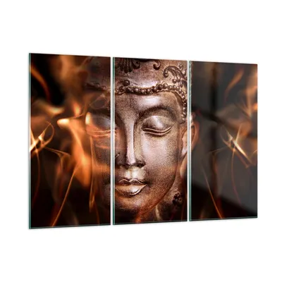 Produktbild von Bilder auf glas - Buddha Statue Geheimnis - 105x70cm - Glasbilder - Wandbilder - Kunstdruck - zum Aufhängen bereit - Wanddekoration aus Glas - Glas Bilder - Wandbild auf Glas - GCE105x70-2620