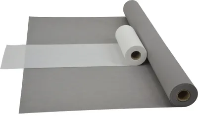 Produktbild von Sensalux Kombi-Set 1 Tischdeckenrolle 1m x 25m grau + Tischläufer 30cm weiß