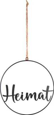 Produktbild von UNUS®  Heimat Schriftzug aus Metall zum Aufhängen 25cm schwarz