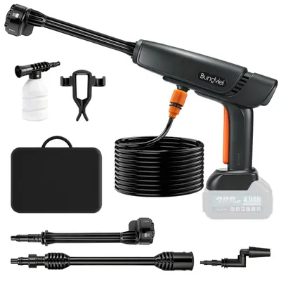 Produktbild von 180Bar 21V Akku Hochdruckreiniger Auto Mobiler Druckreiniger Spritzpistole Ohne Akku