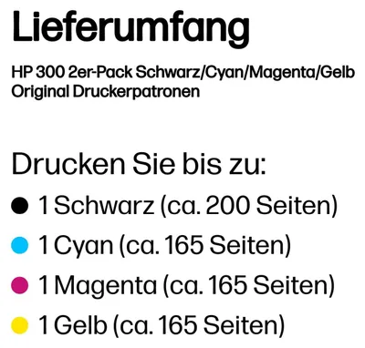 Obrázek produktu pro Balení 2 originálních inkoustových kazet HP černá/barevná 300