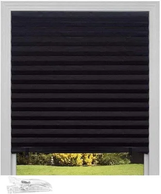 Productafbeelding van Tijdelijke Raambekleding - Verduisterende Jaloezieën - Privacy Creëren - Zelfklevend Geen Boren - 60 x 150 cm - Zwart