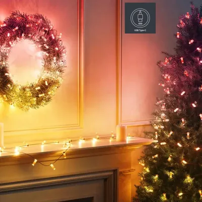 Produktbild von Twinkly Candies LED-Weihnachtsbaumbeleuchtung TWKC200RGB-G Kerze Form