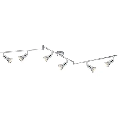 Produktbild von Globo Lighting Strahler Metall verchromt, 6x GU10 LED