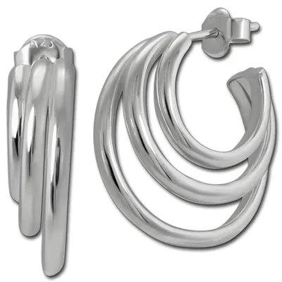 Immagine prodotto di Damen Creolen, argento placcato, orecchini "SilberDream", argento 925, modello D3SDO4452J