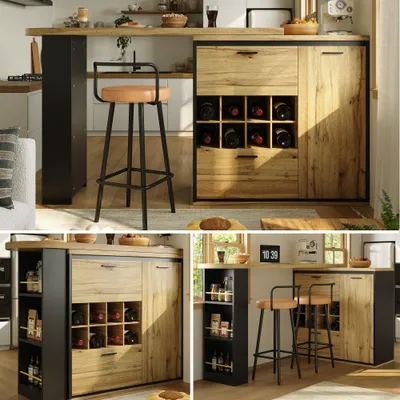 Productafbeelding van Eettafelset - Eethoek - Keukentafelset - Zitgroep - Eetkamerset - MDF Tafelblad - Beige Fluwelen Stoelen