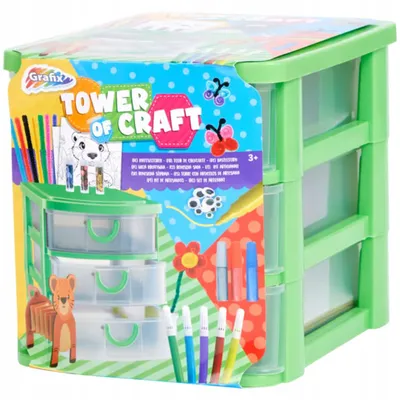 Produktbild von Grafix Kreativturm Bastelset mit Zubehör für Kinder
