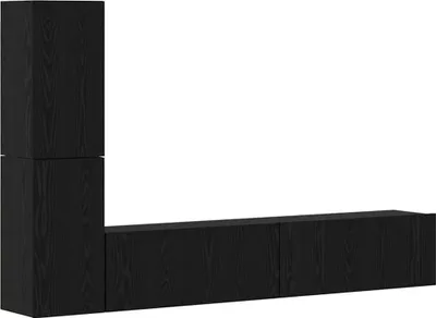 Produktbild von vidaXL Wand-TV-Schrank 2 pcs Schwarz Eichen-Optik Holzwerkstoff