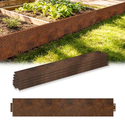 Produktbild von Verzinkte Stahl Rasenkante 100x15cm - 15 Stück