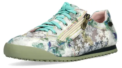 Produktbild von Laura Vita Damen Sneaker Mesh Stickerei Glitzer Textil TIVANAO 05, Größe:38 EU, Farbe:Grün
